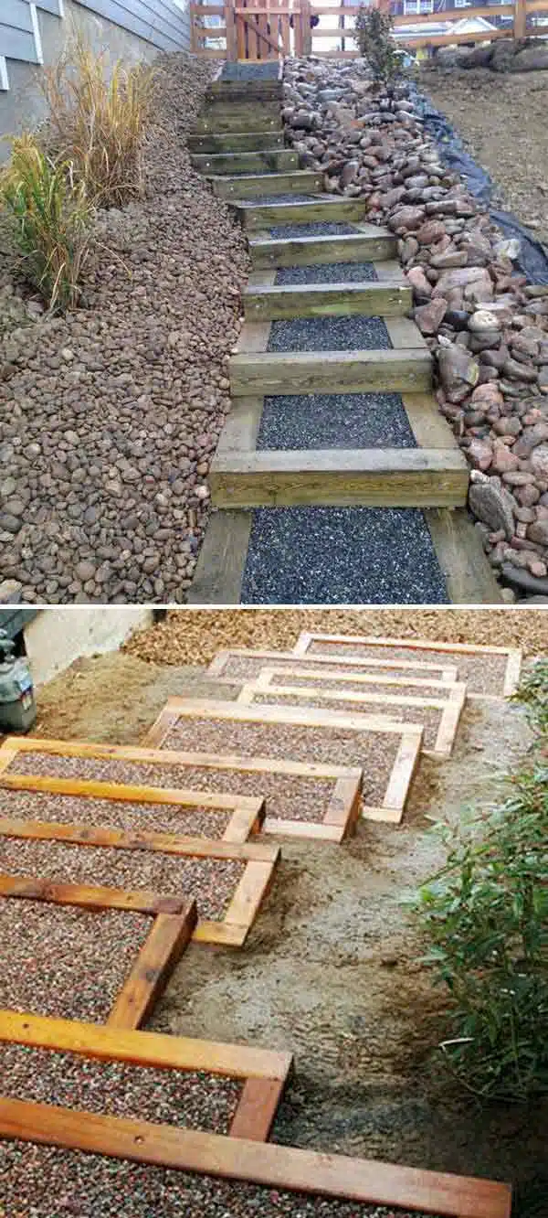 The Best 23 DIY Ideas to Make Garden Stairs and Steps