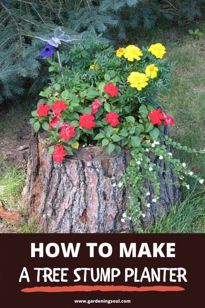 How To Make A Tree Stump Planter 